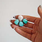 Monsoon Hair Tie in Campitos Turquoise - Golden Road Crafted