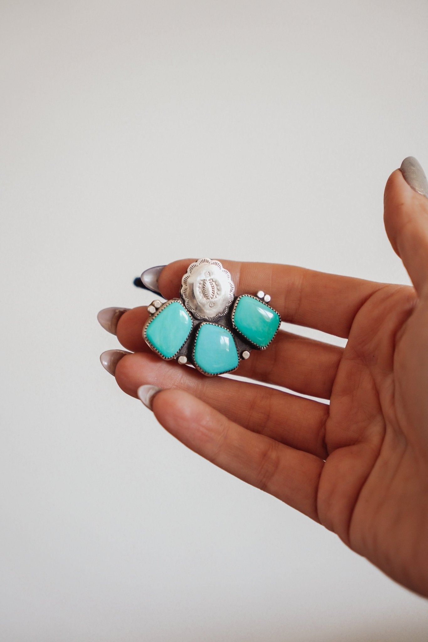 Monsoon Hair Tie in Campitos Turquoise - Golden Road Crafted