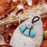 Monsoon Hair Tie in Campitos Turquoise - Golden Road Crafted