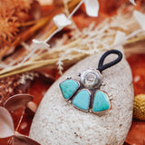 Monsoon Hair Tie in Campitos Turquoise - Golden Road Crafted