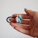Monsoon Hair Tie in Campitos Turquoise - Golden Road Crafted