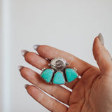 Monsoon Hair Tie in Campitos Turquoise - Golden Road Crafted