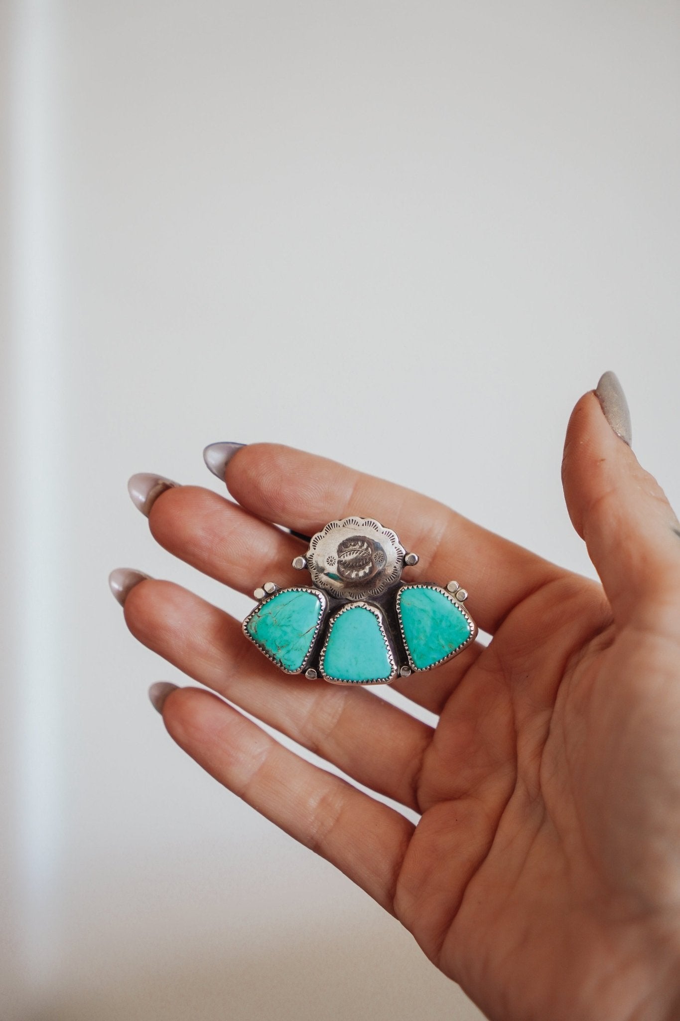 Monsoon Hair Tie in Campitos Turquoise - Golden Road Crafted