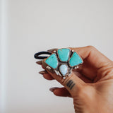 Monsoon Hair Tie in Campitos Turquoise - Golden Road Crafted