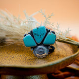 Monsoon Hair Ties in Campitos Turquoise - Golden Road Crafted