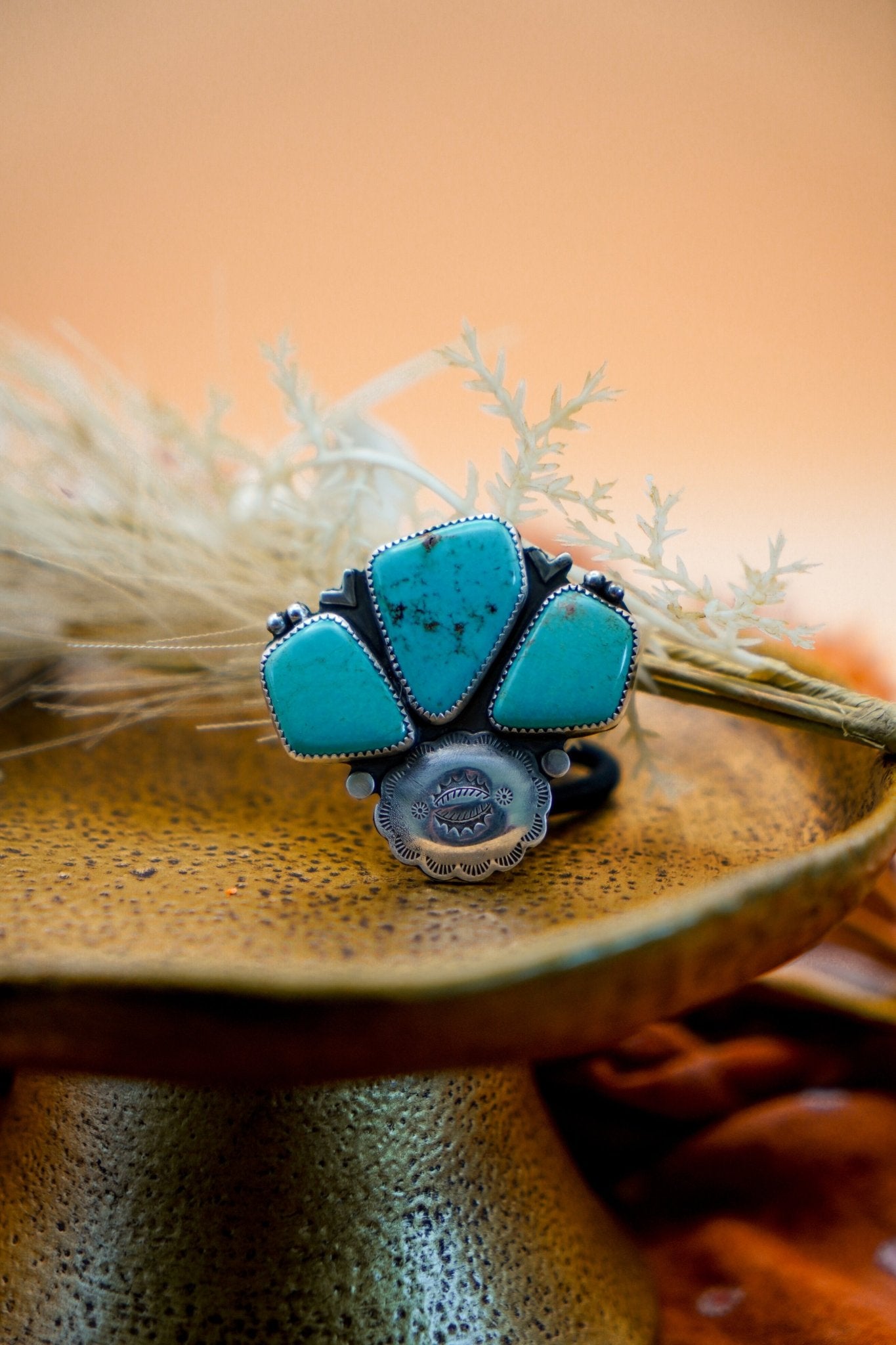 Monsoon Hair Ties in Campitos Turquoise - Golden Road Crafted