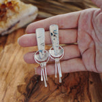 Montana Agate Stud Earrings - Golden Road Crafted