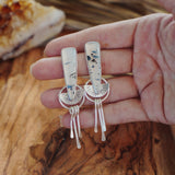 Montana Agate Stud Earrings - Golden Road Crafted