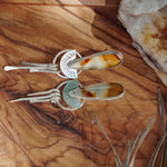 Montana Agate Stud Earrings - Golden Road Crafted