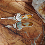Montana Agate Stud Earrings - Golden Road Crafted