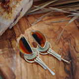 Montana Agate Stud Earrings - Golden Road Crafted