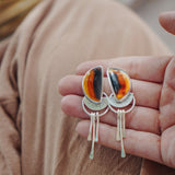 Montana Agate Stud Earrings - Golden Road Crafted