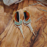 Montana Agate Stud Earrings - Golden Road Crafted