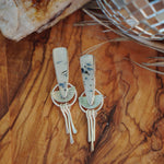 Montana Agate Stud Earrings - Golden Road Crafted