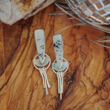 Montana Agate Stud Earrings - Golden Road Crafted