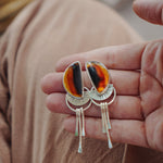 Montana Agate Stud Earrings - Golden Road Crafted