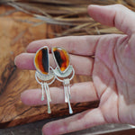 Montana Agate Stud Earrings - Golden Road Crafted