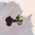 Moon Beam Ring in Sonoran Mtn & Moonstone (Size 7) - Golden Road Crafted