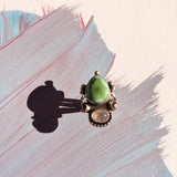 Moon Beam Ring in Sonoran Mtn & Moonstone (Size 7) - Golden Road Crafted
