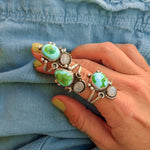 Moon Beam Ring in Sonoran Mtn & Moonstone (Size 9) - Golden Road Crafted