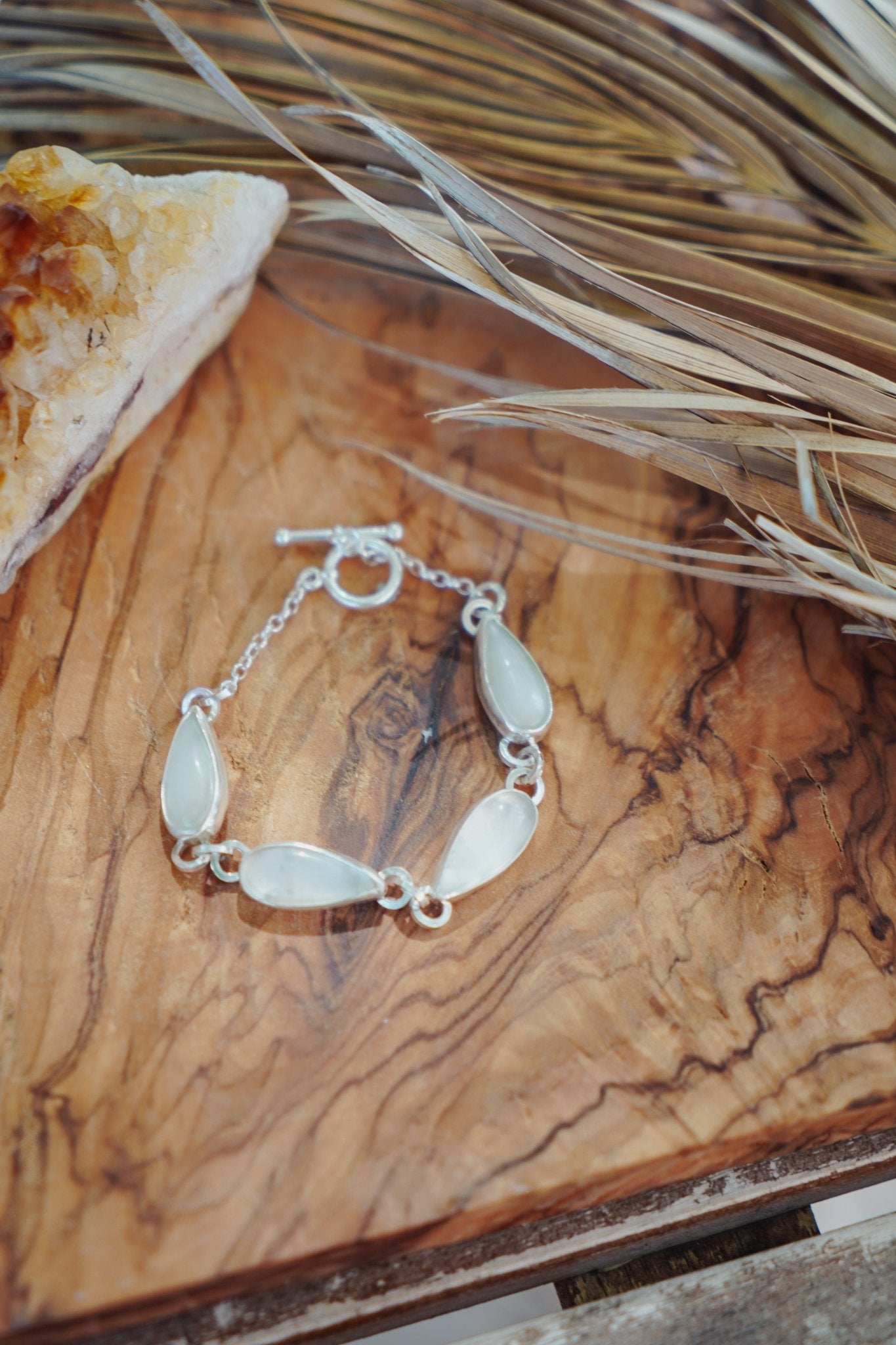 Moonstone Bracelet (Size small) - Golden Road Crafted