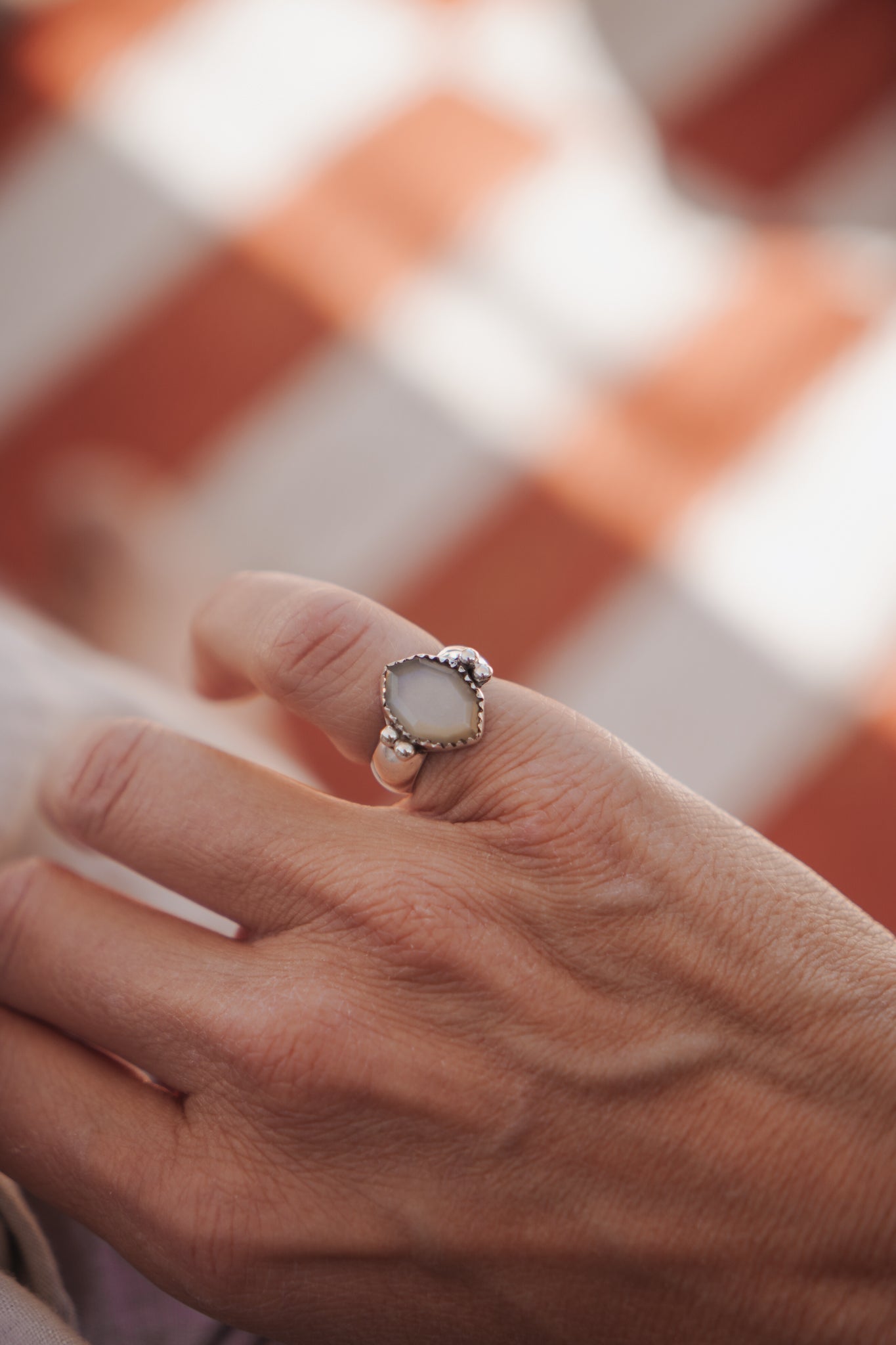 Moonstone Ring (Size 5) - Golden Road Crafted