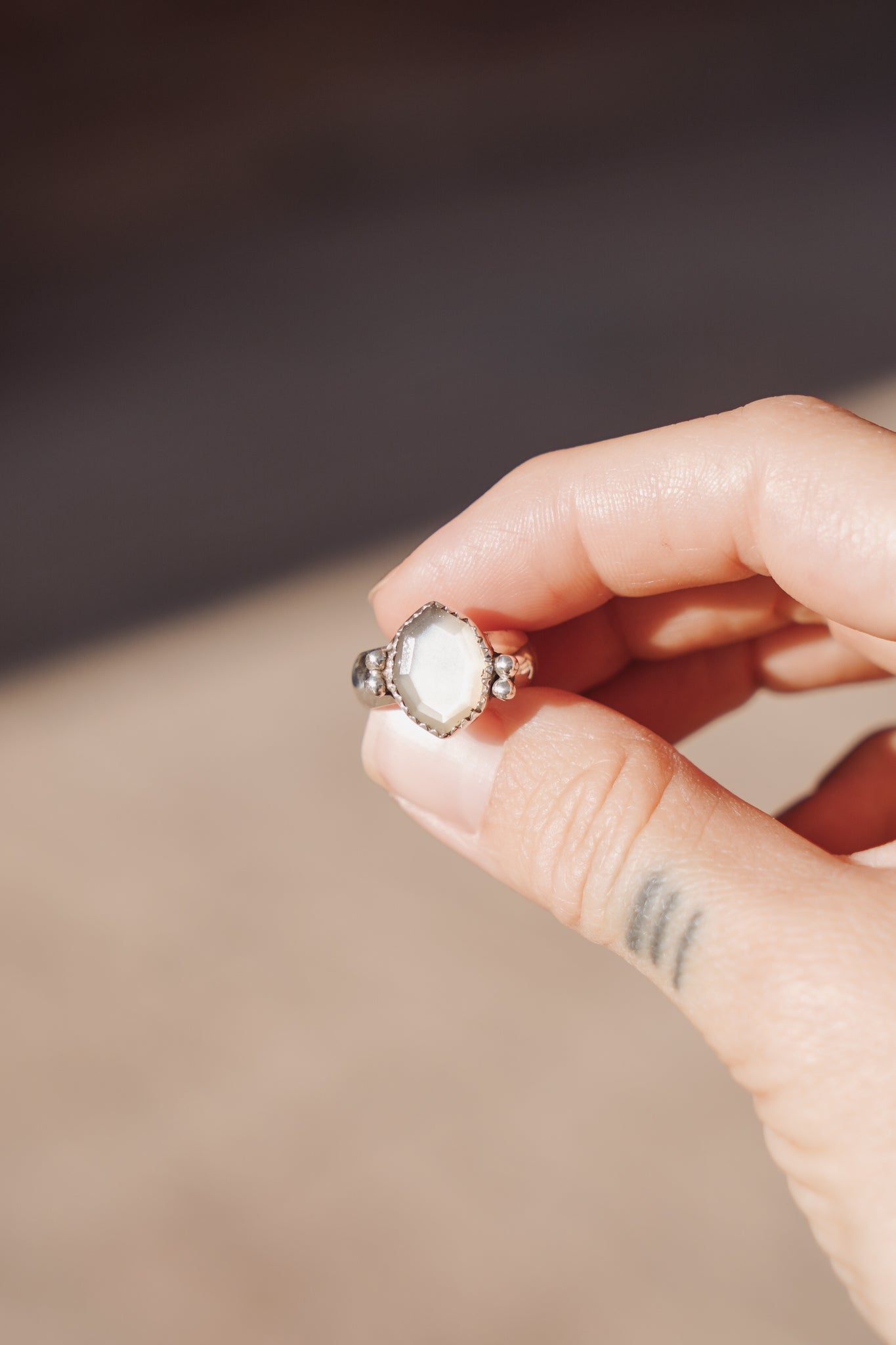 Moonstone Ring (Size 5) - Golden Road Crafted