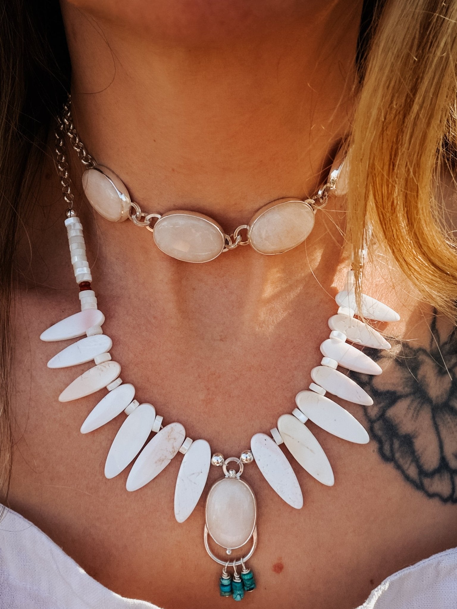 Morganite Choker - Golden Road Crafted