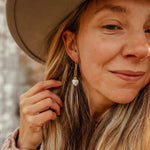 Mother of Pearl Heart Earrings in 14k Gold - Fill - Golden Road Crafted