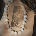 Mother of Pearl Heart Necklace - Golden Road Crafted