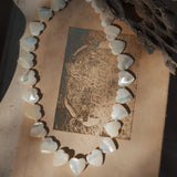 Mother of Pearl Heart Necklace - Golden Road Crafted
