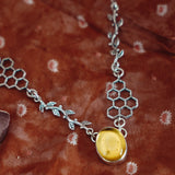 Nature's Honey Necklace in Citrine - Golden Road Crafted