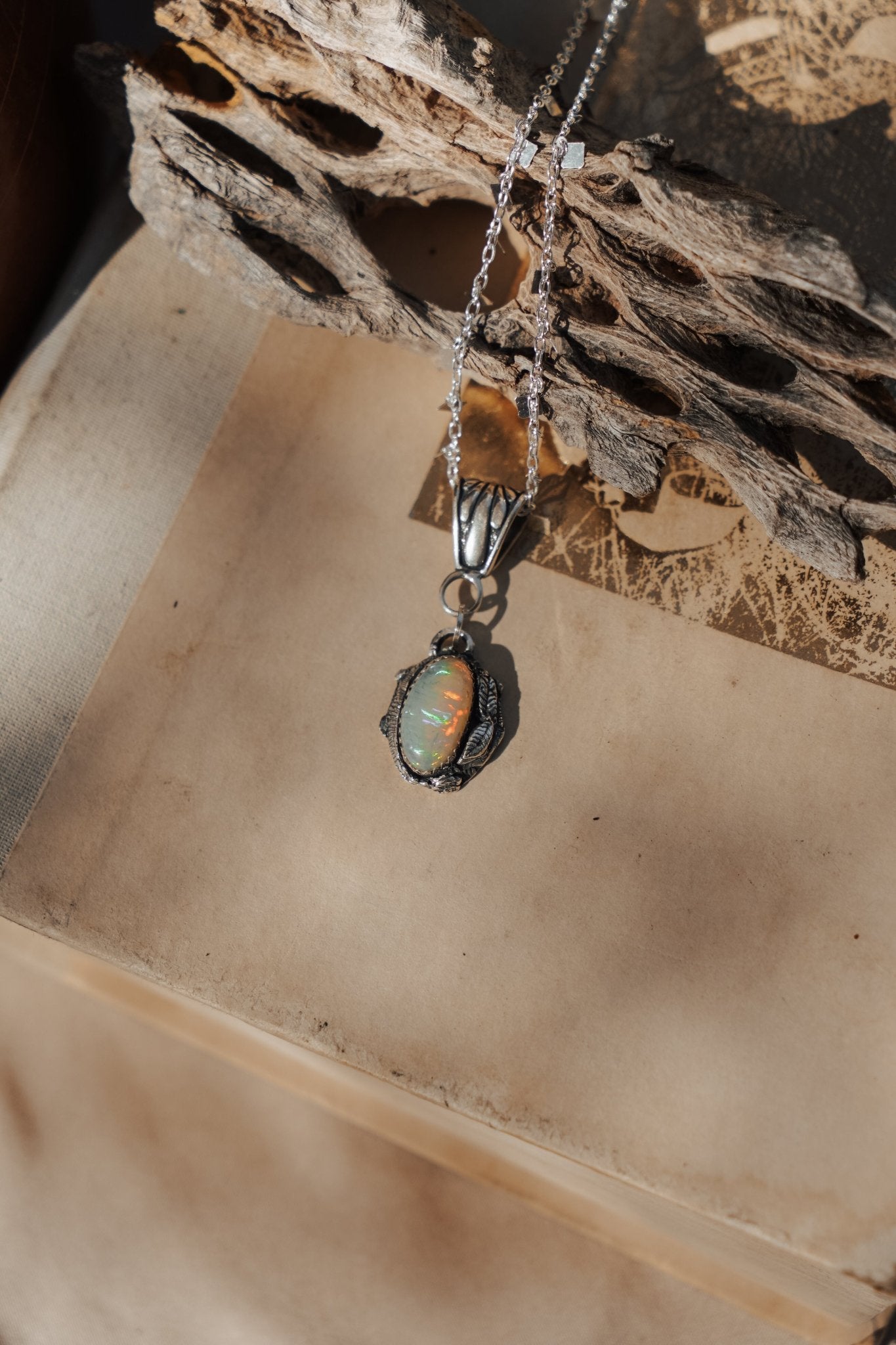 Necklace in Ethiopian Opal - Golden Road Crafted