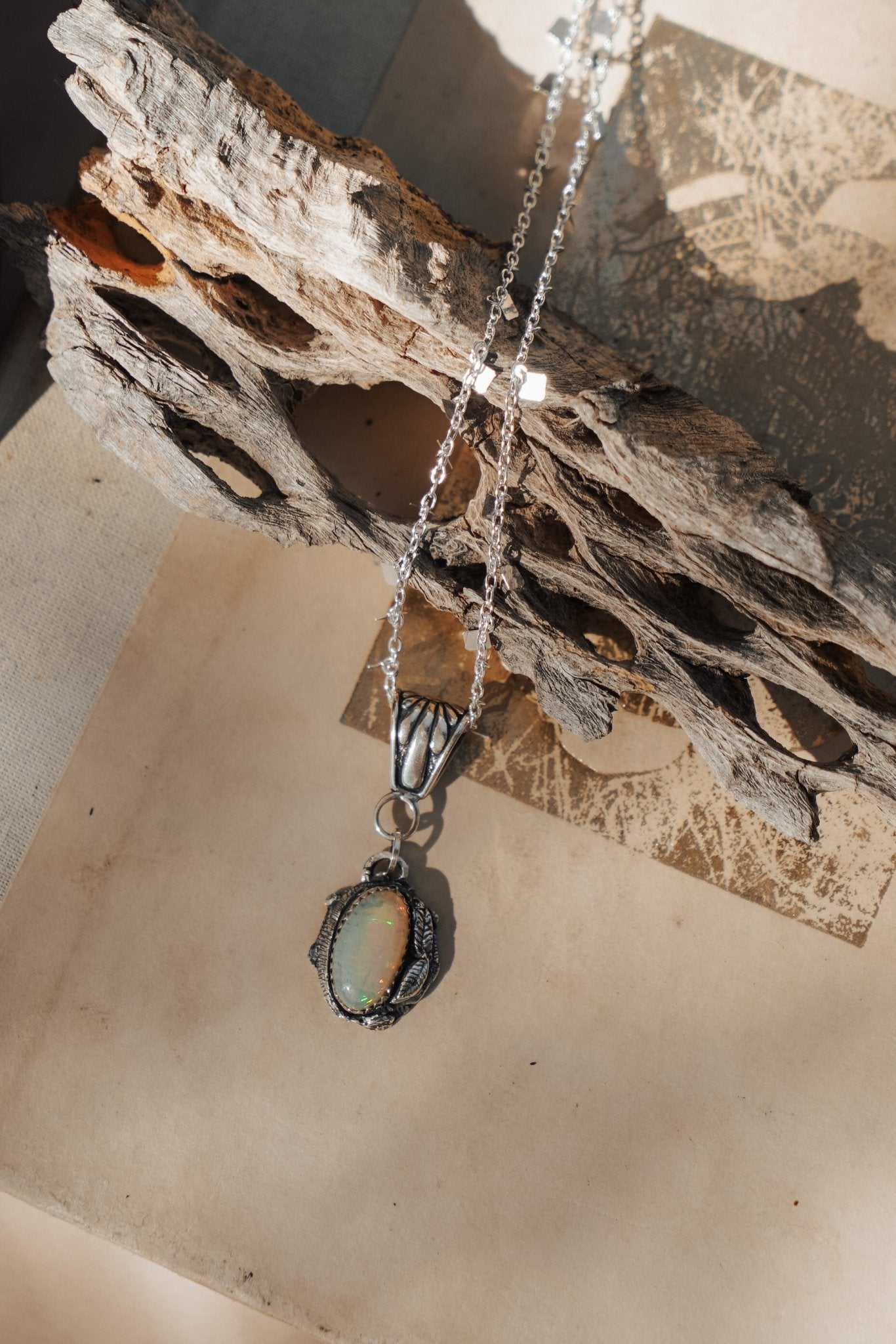 Necklace in Ethiopian Opal - Golden Road Crafted