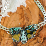 Necklace in Hubei Turquoise - Golden Road Crafted