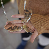 Necklace in Kingman Turquoise and Mother of Pearl - Golden Road Crafted