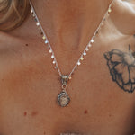 Necklace in Quartz w/ Diopside - Golden Road Crafted