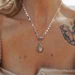 Necklace in Quartz w/ Diopside - Golden Road Crafted