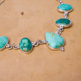 Necklace in Royston Turquoise - Golden Road Crafted