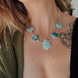 Necklace in Royston Turquoise - Golden Road Crafted