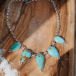 Necklace in Royston Turquoise - Golden Road Crafted