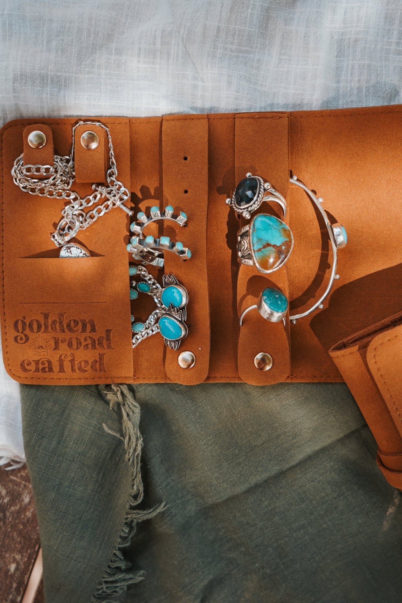 *NEW* Golden Roadtrip Mini Jewelry Pouch - Golden Road Crafted