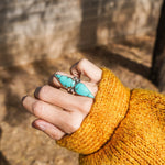 No. 8 Turquoise Ring (Size 8) - Golden Road Crafted