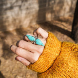 No. 8 Turquoise Ring (Size 8) - Golden Road Crafted