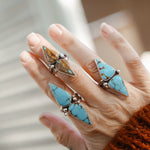 No. 8 Turquoise Ring (Size 8) - Golden Road Crafted