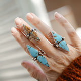 No. 8 Turquoise Ring (Size 8) - Golden Road Crafted