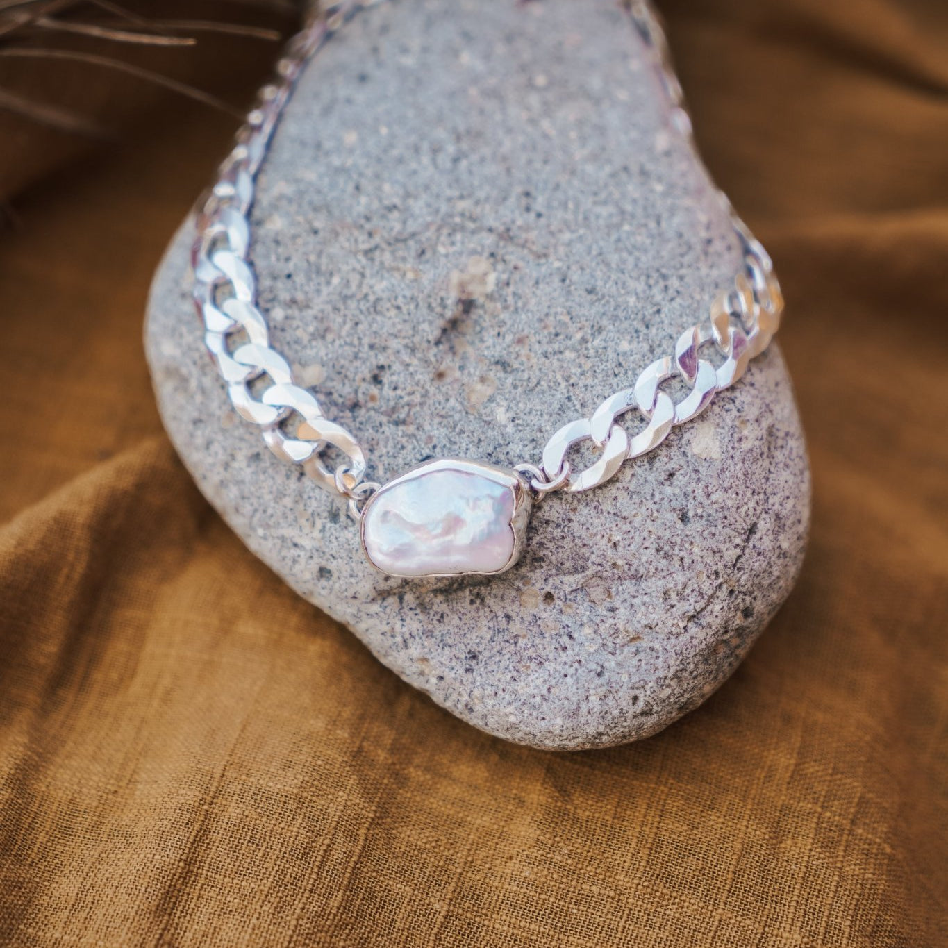 Not Your Mama's Pearl Anklet - Golden Road Crafted