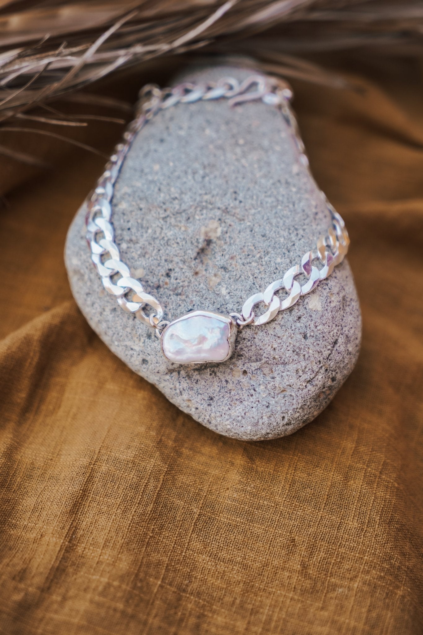 Not Your Mama's Pearl Anklet - Golden Road Crafted