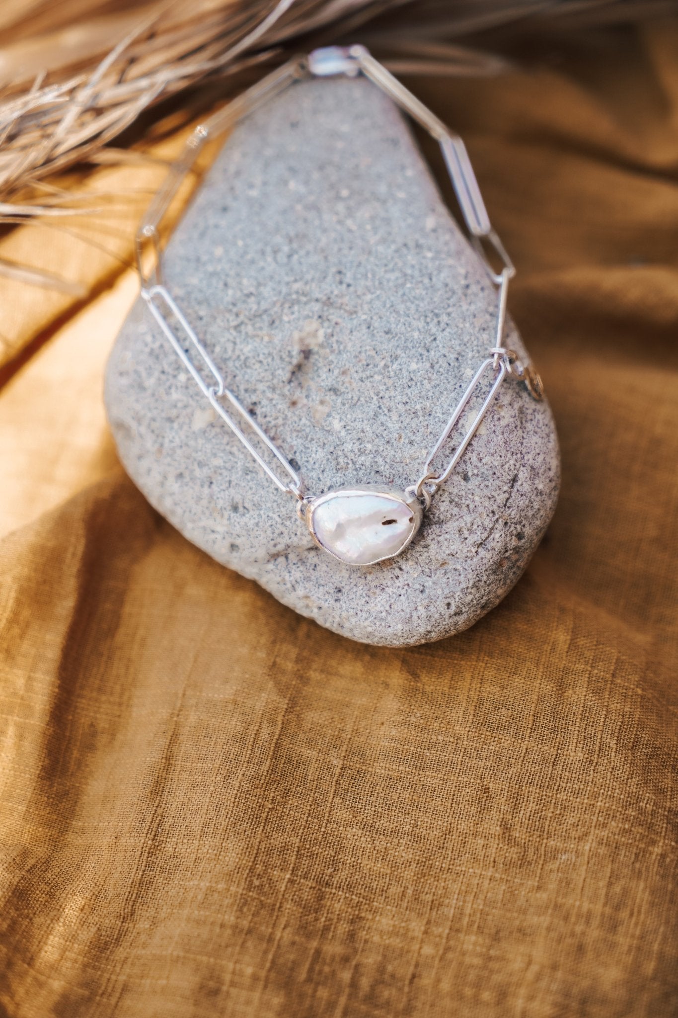 Not Your Mama's Pearl Anklet - Golden Road Crafted