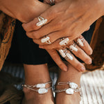 Not Your Mama's Pearl Anklet - Golden Road Crafted